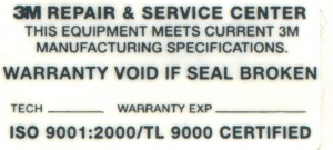 Polyester Void and Service label