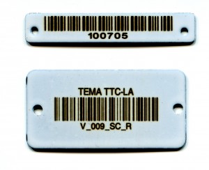 Ceramic Coated Stainless Steel Barcode Tags