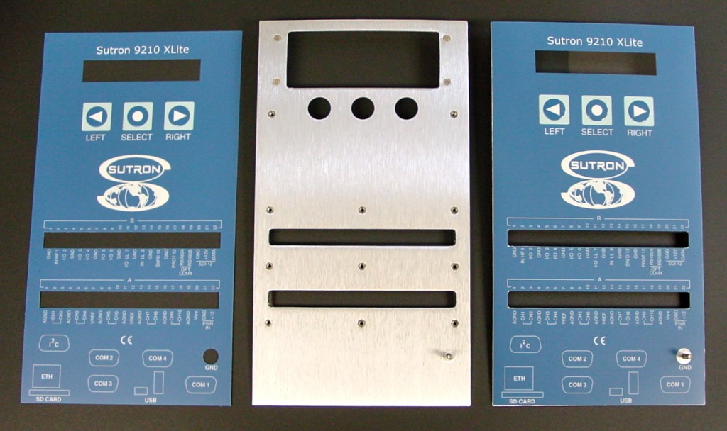Polycarbonate Overlay attached to aluminum panel (right)