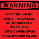Oil & Gas warning label 