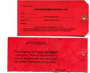 Reinforced, Red Paper Tags