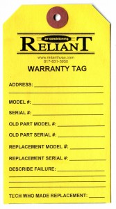 Paper Tag Warranty