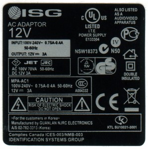 Polyester Regulatory label - UL RoHS UL CE logos per PGAA.MH14125 