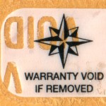 Tamper Resistant or "Void" label.