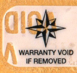 Polyester Warranty Void Labels