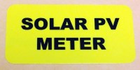 Solar Installation Label (Polyester) - Yellow ID Identification 