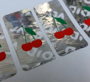 Brite Silver Polyester Tamper Resistant Label