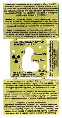 Metalphoto Caution Gold Yellow label